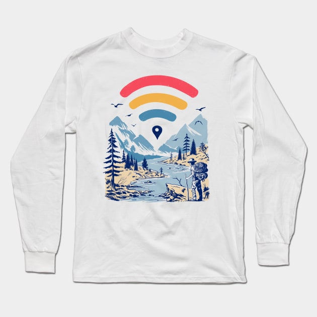 Internet Explorer Long Sleeve T-Shirt by Vincent Trinidad Art